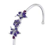 Bracelet Dorian cristaux et fleurs Datura violettes – Image 3