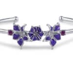 Bracelet Dorian cristaux et fleurs Datura violettes – Image 4