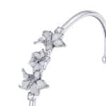Bracelet Dorian cristaux et fleurs Datura blanches – Image 3