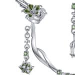 Manchette d'oreille Damien cristaux et fleurs Datura vertes – Image 3