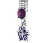 Boucles d'oreilles Diego cristaux et fleurs Datura violettes – Image 3