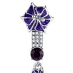 Boucles d'oreilles Diego cristaux et fleurs Datura violettes – Image 5