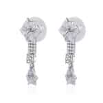 Boucles d'oreilles Diego cristaux et fleurs Datura blanc – Image 3