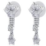Boucles d'oreilles Diego cristaux et fleurs Datura blanc – Image 4