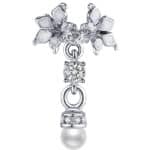 Boucles d'oreilles Darel fleurs Datura et perles – Image 4