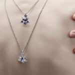 pendentif fleurs emmaillées et cristaux zhang zhehan x on aura tout vu