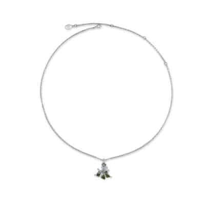 Pendentif Darius cristaux et fleurs Datura vertes zhang-zhehan x on aura tout vu