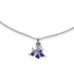 Pendentif Darius cristaux et fleurs Datura violettes – Image 3