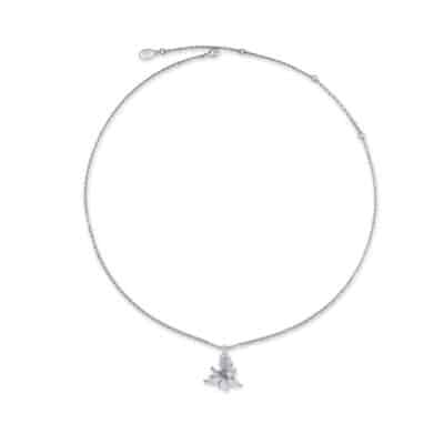pendent collier fleurs datura emaillage et cristaux zhang zhehan x on aura tout vu