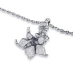 Pendentif Darius cristaux et fleurs Datura blanches – Image 3