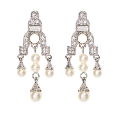 Boucles d'oreilles en perles et strass collection muse moulin rouge by on aura tout vu