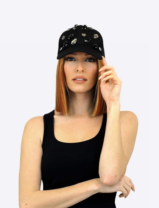 kalira_black_cotton_cap_white_crystal_onauratoutvu_worn_by_woman (1)